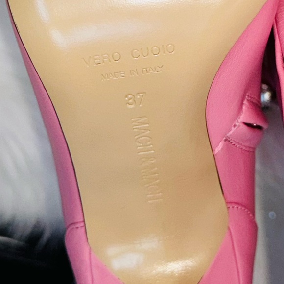 NEW | Mach & Mach Pink Crystal Embellished Double Bow Booties - Picture 8 of 8